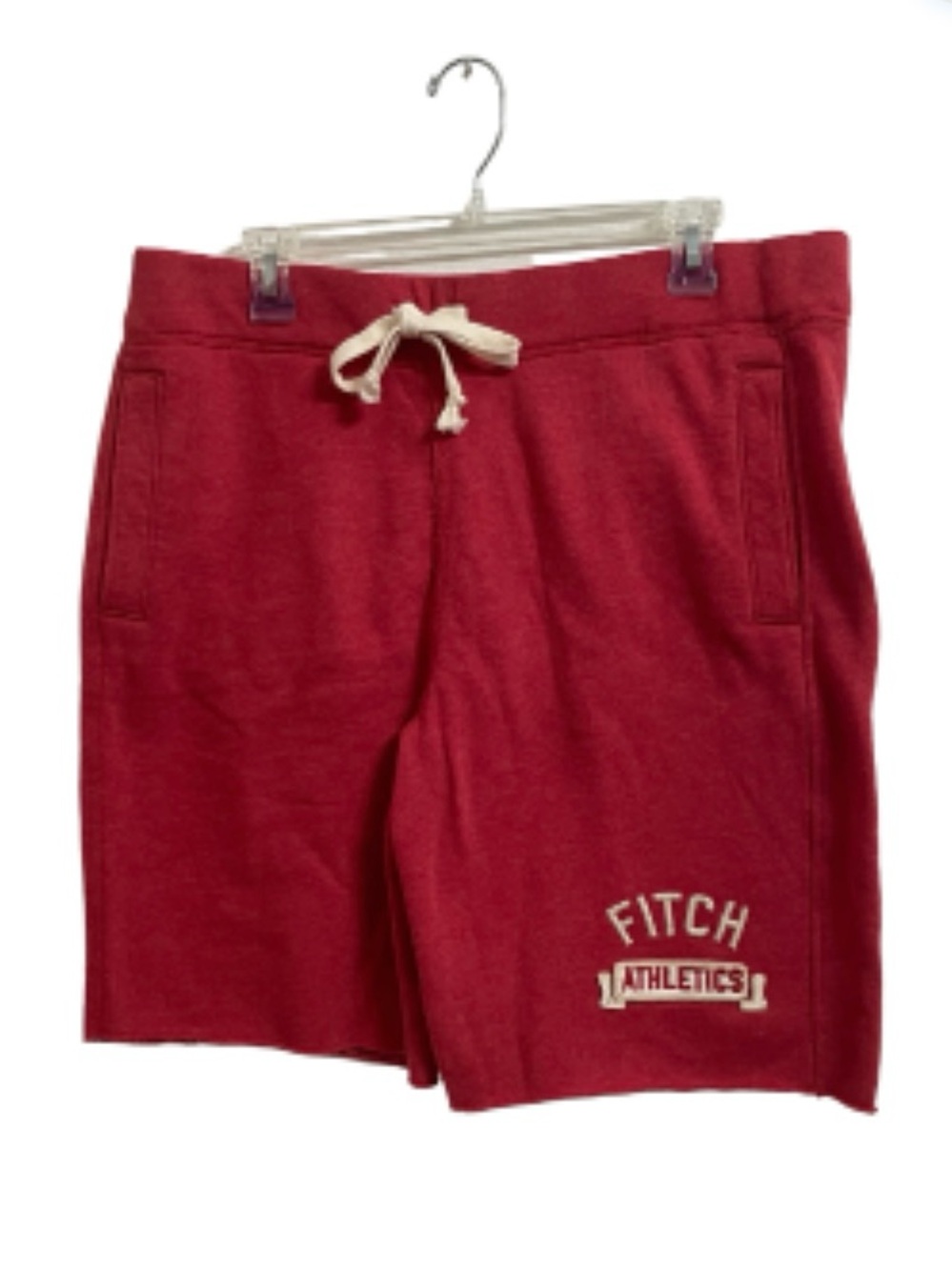 NWT Abercrombie & Fitch Jersey Knit Athletic Men’s Red Drawstring Shorts Size L